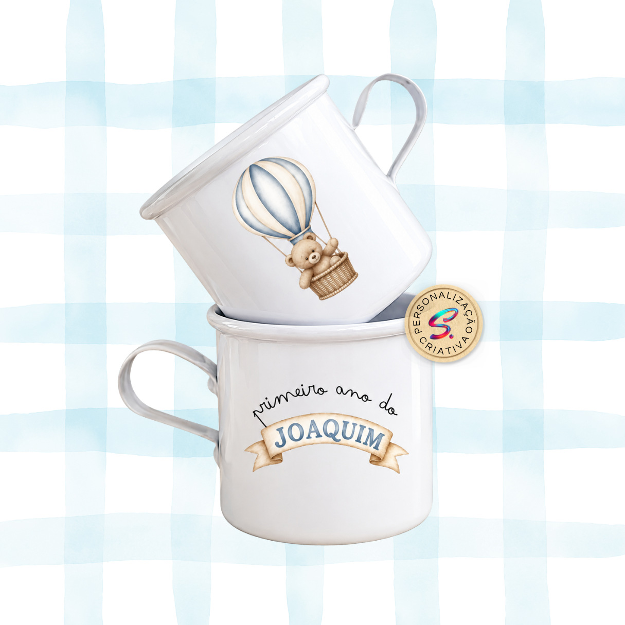 Canequinha Leiteirinha Alumínio Sublimada 300ml
